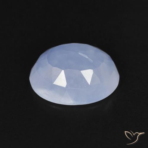 Chalcedony Gemstone in 10 x 8 mm (calibrated) Size for Sale, Chalcedony Stone in Light Purplish Blue Color