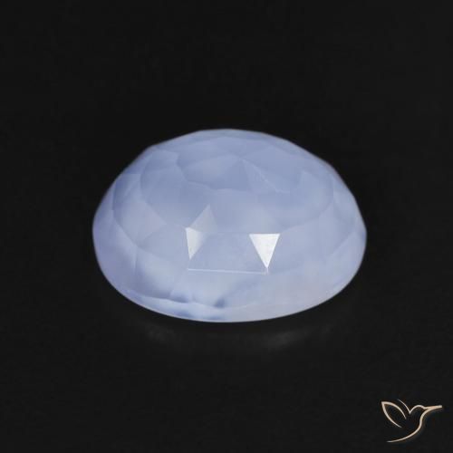 Chalcedony Gemstone in 10 x 8 mm (calibrated) Size for Sale, Chalcedony Stone in Violet Blue Color