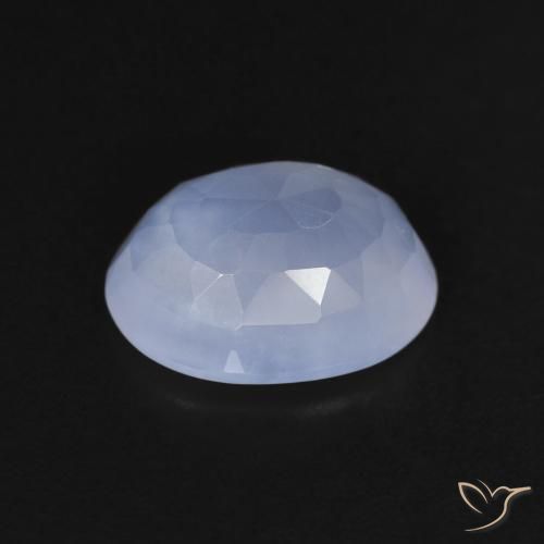 Chalcedony Gemstone in 10 x 8 mm (calibrated) Size for Sale, Chalcedony Stone in Purplish Blue Color