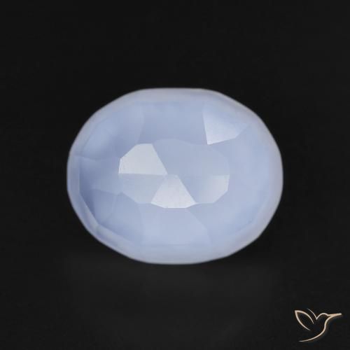3.42ct Natural Purplish Blue Chalcedony, Oval, Transparent