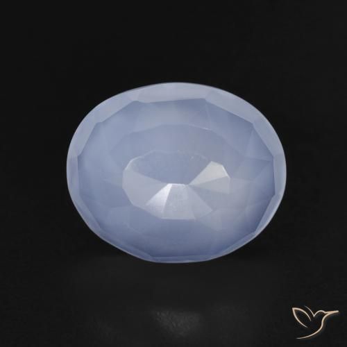 3.62ct Natural Purplish Blue Chalcedony, Oval, Transparent