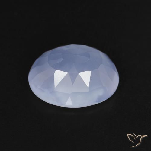 Chalcedony Gemstone in 11 x 9 mm (calibrated) Size for Sale, Chalcedony Stone in Purplish Blue Color