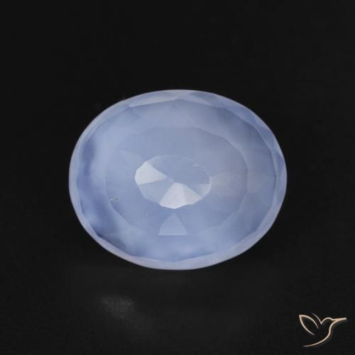3.18ct Natural Purplish Blue Chalcedony, Oval, Transparent