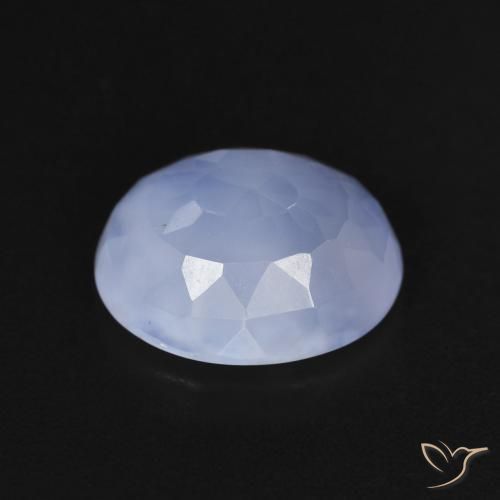 Chalcedony Gemstone in 11 x 9 mm (calibrated) Size for Sale, Chalcedony Stone in Purplish Blue Color