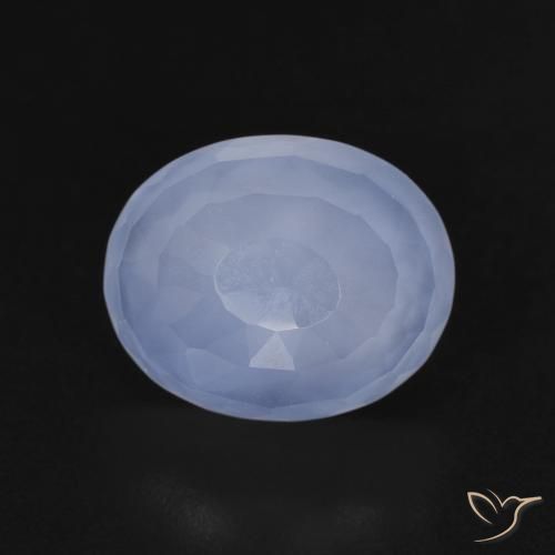 3.65ct Natural Purplish Blue Chalcedony, Oval, Transparent