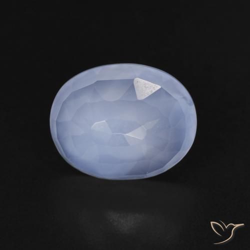 2.51ct Natural Purplish Blue Chalcedony, Oval, Transparent