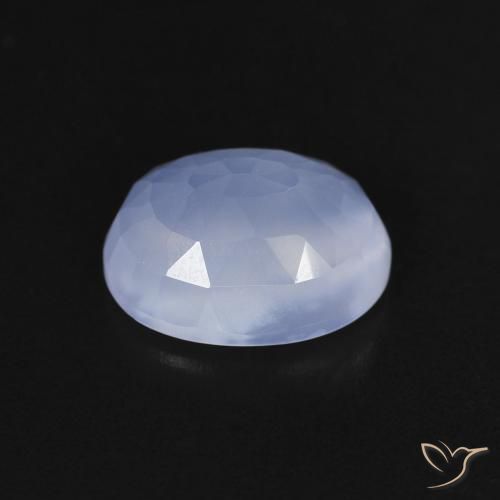 Chalcedony Gemstone in 10 x 8 mm (calibrated) Size for Sale, Chalcedony Stone in Purplish Blue Color