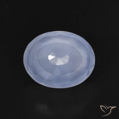 2.50ct Natural Purplish Blue Chalcedony, Oval, Transparent