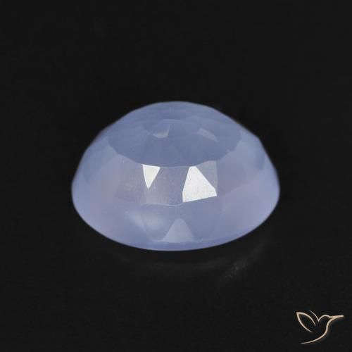 Chalcedony Gemstone in 10 x 8 mm (calibrated) Size for Sale, Chalcedony Stone in Purplish Blue Color
