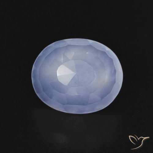 2.28ct Natural Purplish Blue Chalcedony, Oval, Transparent
