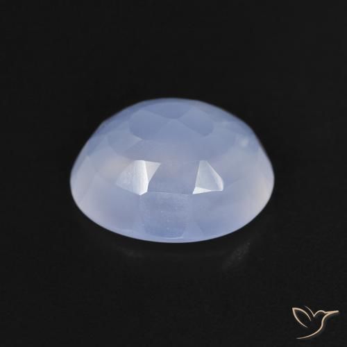 Chalcedony Gemstone in 10 x 8 mm (calibrated) Size for Sale, Chalcedony Stone in Purplish Blue Color