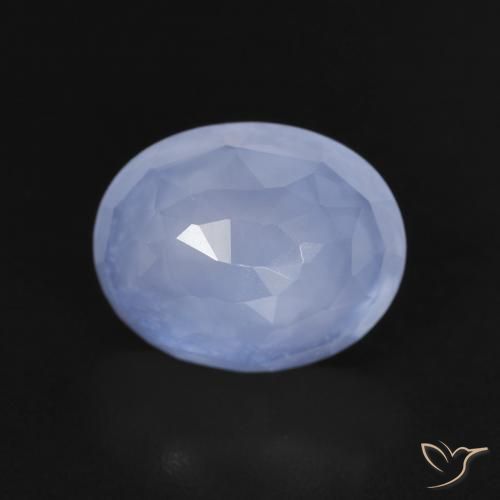 2.67ct Natural Purplish Blue Chalcedony, Oval, Transparent
