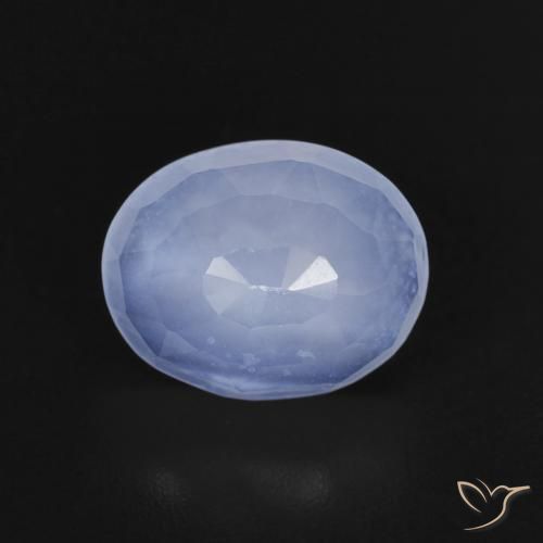 2.34ct Natural Purplish Blue Chalcedony, Oval, Transparent