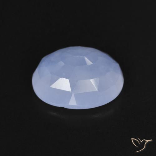 Chalcedony Gemstone in 10 x 8 mm (calibrated) Size for Sale, Chalcedony Stone in Purplish Blue Color
