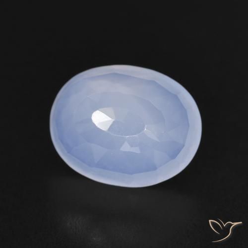 2.58ct Natural Purplish Blue Chalcedony, Oval, Transparent