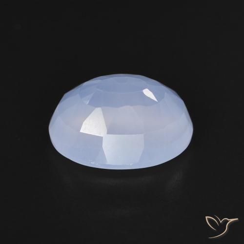 Chalcedony Gemstone in 10 x 8 mm (calibrated) Size for Sale, Chalcedony Stone in Purplish Blue Color