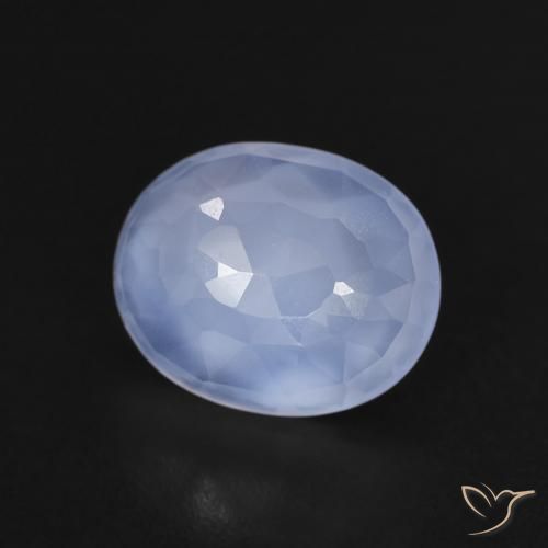2.26ct Natural Purplish Blue Chalcedony, Oval, Transparent