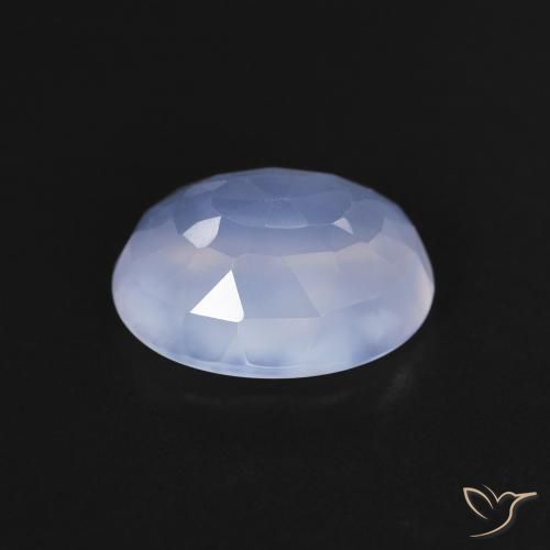 Chalcedony Gemstone in 10 x 8 mm (calibrated) Size for Sale, Chalcedony Stone in Purplish Blue Color