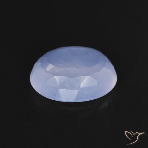 Chalcedony Gemstone in 10 x 8 mm (calibrated) Size for Sale, Chalcedony Stone in Violet Blue Color
