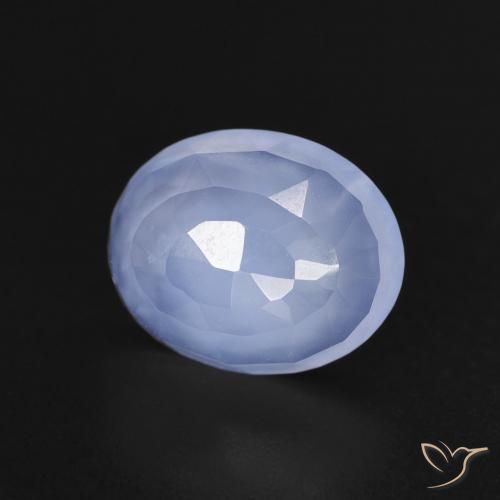 2.48ct Natural Purplish Blue Chalcedony, Oval, Transparent