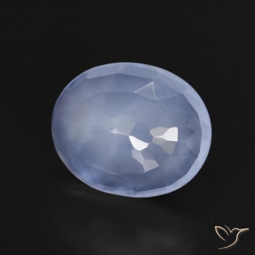 2.76ct Natural Purplish Blue Chalcedony, Oval, Transparent