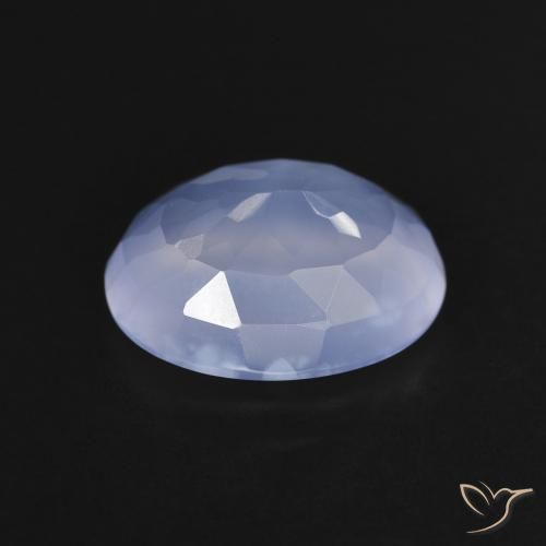 Chalcedony Gemstone in 11 x 9 mm (calibrated) Size for Sale, Chalcedony Stone in Purplish Blue Color