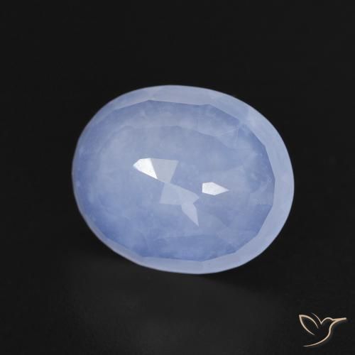 3.04ct Natural Violet Blue Chalcedony, Oval, Transparent
