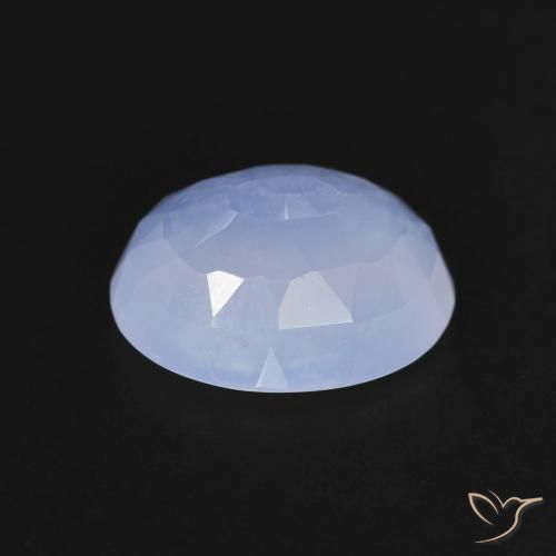 Chalcedony Gemstone in 11 x 9 mm (calibrated) Size for Sale, Chalcedony Stone in Violet Blue Color