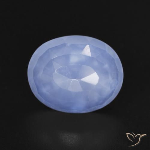 3.32ct Natural Purplish Blue Chalcedony, Oval, Transparent