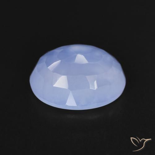 Chalcedony Gemstone in 11 x 9 mm (calibrated) Size for Sale, Chalcedony Stone in Purplish Blue Color