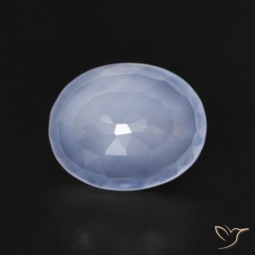 2.52ct Natural Purplish Blue Chalcedony, Oval, Transparent