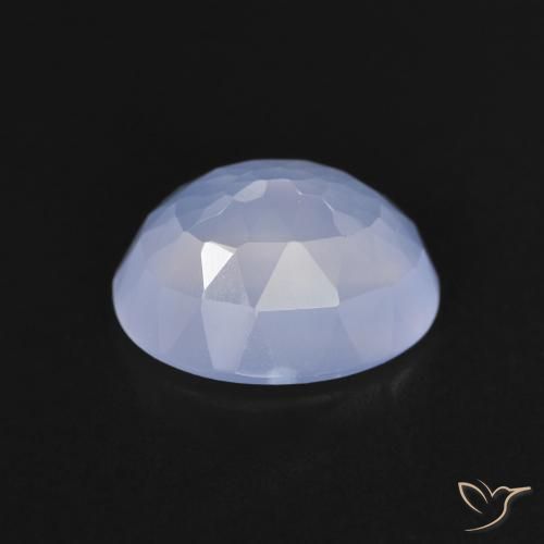 Chalcedony Gemstone in 10 x 8 mm (calibrated) Size for Sale, Chalcedony Stone in Purplish Blue Color