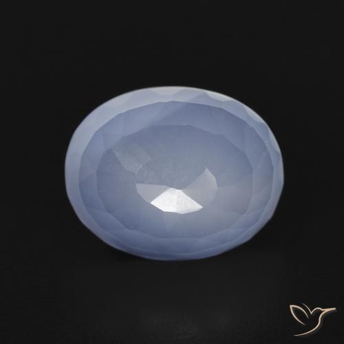 2.78ct Natural Purplish Blue Chalcedony, Oval, Transparent