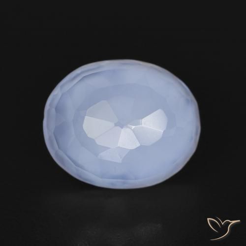 2.71ct Natural Purplish Blue Chalcedony, Oval, Transparent