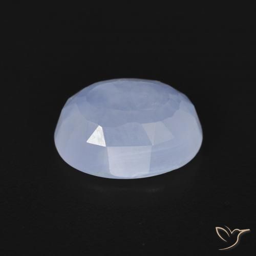 Chalcedony Gemstone in 10 x 8 mm (calibrated) Size for Sale, Chalcedony Stone in Purplish Blue Color