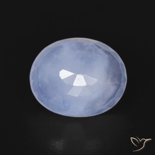 2.57ct Natural Light Purplish Blue Chalcedony, Oval, Transparent