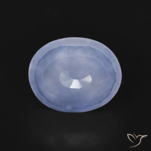 2.35ct Natural Purplish Blue Chalcedony, Oval, Transparent
