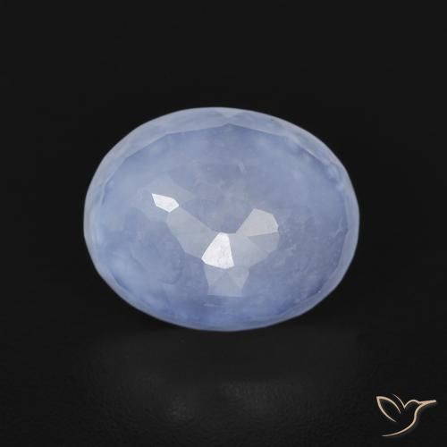 2.34ct Natural Purplish Blue Chalcedony, Oval, Transparent