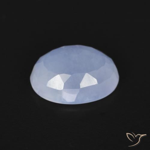 Chalcedony Gemstone in 10 x 8 mm (calibrated) Size for Sale, Chalcedony Stone in Purplish Blue Color