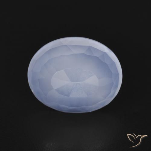 2.66ct Natural Purplish Blue Chalcedony, Oval, Transparent