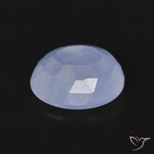Chalcedony Gemstone in 10 x 8 mm (calibrated) Size for Sale, Chalcedony Stone in Purplish Blue Color