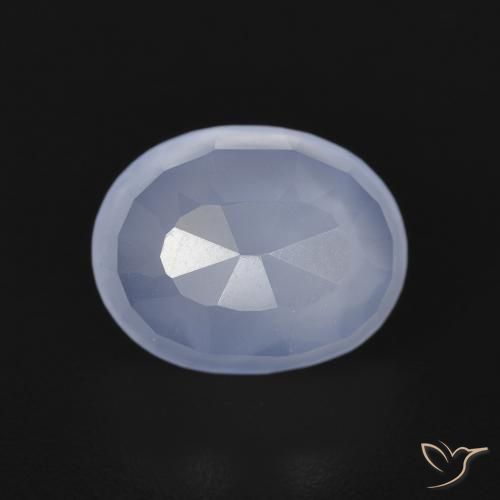 2.70ct Natural Purplish Blue Chalcedony, Oval, Transparent