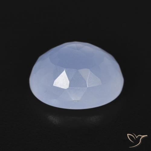 Chalcedony Gemstone in 10 x 8 mm (calibrated) Size for Sale, Chalcedony Stone in Purplish Blue Color