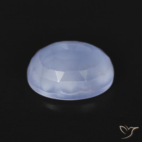Chalcedony Gemstone in 10 x 8 mm (calibrated) Size for Sale, Chalcedony Stone in Purplish Blue Color