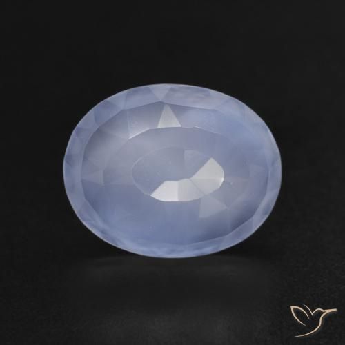 2.54ct Natural Purplish Blue Chalcedony, Oval, Transparent