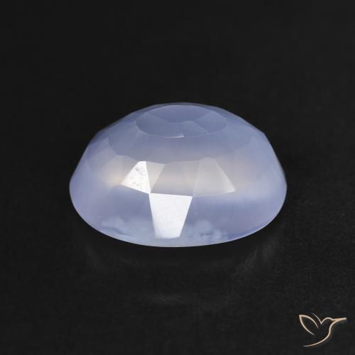 Chalcedony Gemstone in 10 x 8 mm (calibrated) Size for Sale, Chalcedony Stone in Purplish Blue Color