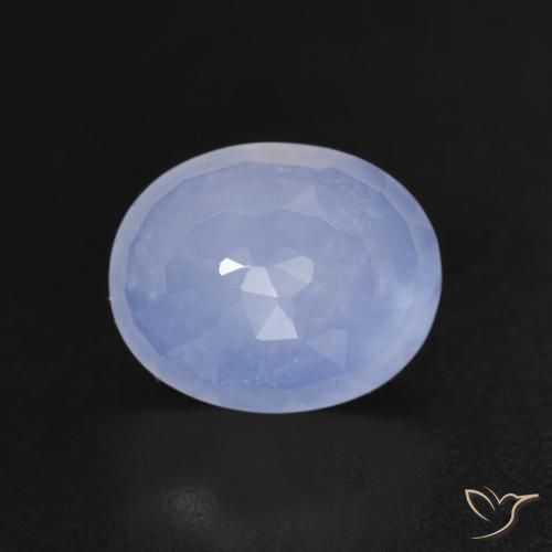 2.67ct Natural Purplish Blue Chalcedony, Oval, Transparent