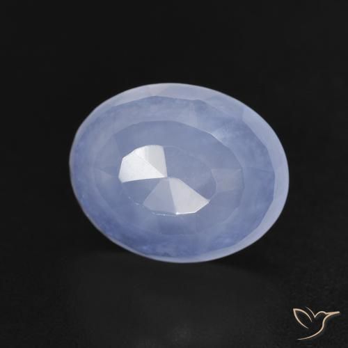 2.87ct Natural Purplish Blue Chalcedony, Oval, Transparent
