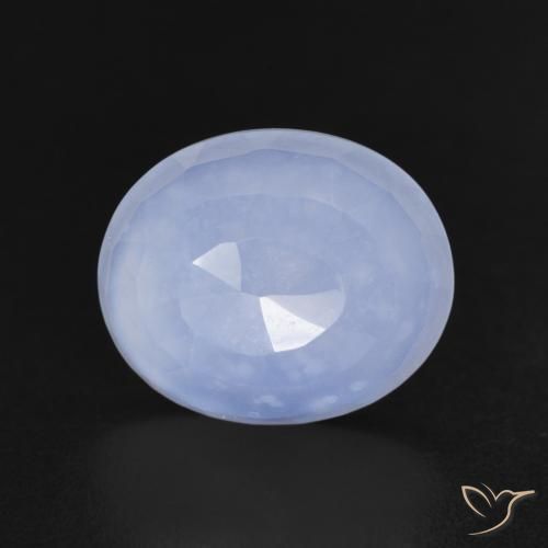 3.46ct Natural Violet Blue Chalcedony, Oval, Transparent