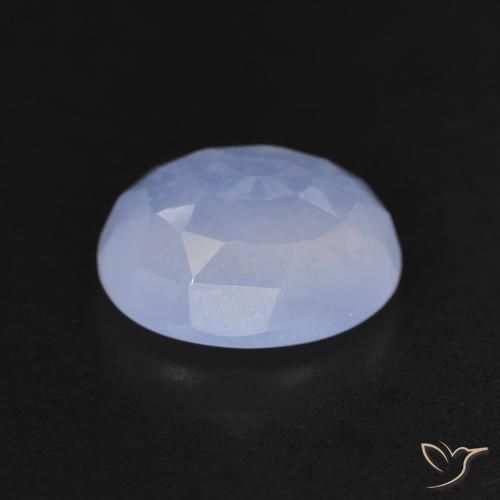 Chalcedony Gemstone in 11 x 9 mm (calibrated) Size for Sale, Chalcedony Stone in Purplish Blue Color